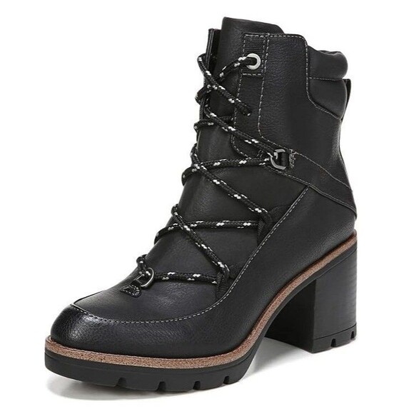 Naturalizer Callie Womens 8 M Black Madie Faux Leather Ankle Boots NIB HJ7 - Picture 1 of 6